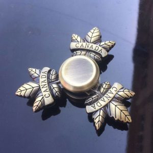 Antique-Canada-Maple-Fidget-Spinner---Brass